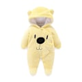 Miniatyrbild 1 av 3: Bodysuit för pojkar och flickor Nyfödd Hooded Jumpsuit Julklapp yellow 9M