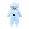 Miniatyrbild 1 av 4: Bodysuit för pojkar och flickor Nyfödd Hooded Jumpsuit Julklapp blue 9M