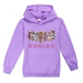 Miniatyrbild 1 av 3: Pojkar Flickor Roblox Hoodie Tröja Pullover Vinterpresent purple 140cm
