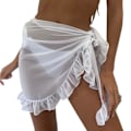 Miniatyrbild 1 av 3: Sarongklänning för kvinnor, badkläder, bikini, strandkläder, omslag, kjol white
