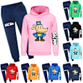 Miniatyrbild 4 av 6: Barnens Världsbokdag HUNDMANN Ledig Hoodie Träningsdräkt Set Hooded Topp Byxor Kostym Black 170cm