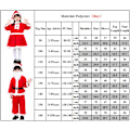 Miniatyrbild 5 av 5: Jultomte Kläder Set för Barn Flickor Pojkar Kostym boys 100cm