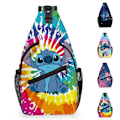 Miniatyrbild 2 av 9: Kids Stitch Crossbody Sling Ryggsäck Axelväska Sling Bag Resväska Dagryggsäck #2