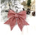 Miniatyrbild 1 av 5: Stora Rosetter Julgransrosetter Ornament Gåva Jul Heminredning Pink 2 pcs