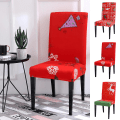 Miniatyrbild 2 av 5: 6 st Elastiska Stolsöverdrag för Julmiddag Julfestdekoration Elk 6PCS