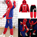 Miniatyrbillede 1 af 5: Søde Børne Spiderman Hættetrøjer Långbyxa Træningsdragt black 7-8Years
