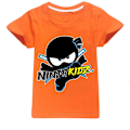 Pikkukuva 1 / 3: Ninja Kidz Poikien T-paita Sarjakuva Topit Lasten T-paita Pojat Tytöt Lasten Vaatteet Kesä Lyhythihainen Orange 140cm
