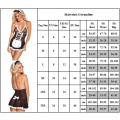 Miniatyrbild 4 av 4: Sexig Underkläder Mesh Cosplay Maid Fancy Dress Erotisk Outfit Set black M