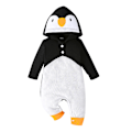 Miniatyrbild 1 av 5: Pingvin Pojkar och Flickor Bodysuit Nyfödd Hooded Jumpsuit Julklapp 6-9M