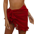 Pikkukuva 1 / 2: Naisten Sarong Mekko Uimapuku Bikini Rantavaatteet Peitehame red