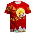 Miniatyrbild 1 av 3: Jul Unisex Tröja T-Shirt Sportkläder Inomhus Vinter K XL