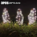 Miniatyrbilde 2 av 5: Julepingvin LED Lys Dekor Innendørs Utendørs Figur Acrylic S 3pcs