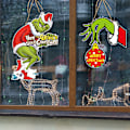 Miniatyrbillede 4 af 5: Jule Grinch Hængende Skilt Dørskilt Julepynt Glædelig Jul C