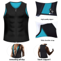 Miniatyrbild 3 av 9: Sportväst för män, Shapewear, Bastudräkt, Midjetränare, Värmeabsorberande Tröja, Formande Väst för Träning, Sport, Slim C XL