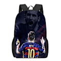 Pikkukuva 1 / 5: MESSI Reppu Lapsille Pojat Opiskelijoiden Koululaukku Olkalaukut Suuri Matkareppu A 29*16*42cm