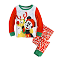 Miniatyrbild 1 av 5: Pojkar Flickor Julpyjamas Nattkläder Mickey Set Red - White 90