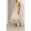 Miniatyrbillede 3 af 5: HARMONY FLUTTER KJOLE Yellow XL
