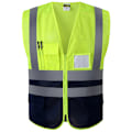 Miniatyrbild 4 av 5: Säkerhetsväst Hög Synlighet Arbetskläder Reflexväst # 9 Yellow L