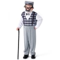 Miniatyrbild 1 av 6: Barn Pojkar Cosplay Morfar Old Man Skolkostym Performance Kläder Outfits grey L