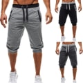 Miniatyrbillede 3 af 5: Herre Casual Shorts 3/4 Joggingbukser Knæshorts Sort 3XL