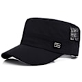 Miniatyrbilde 1 av 2: Retro Snapback Mesh Caps for menn, ensfargede flate baseballcaps Black