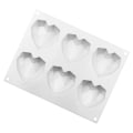 Miniatyrbild 2 av 5: 2-pack Hjärtformad 3D Silikonform Choklad Bakning Godisform White 2 PCS