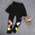 Miniatyrbild 7 av 7: Flicka Mickey Minnie Mouse Långbyxor Kjol Leggings Black 120