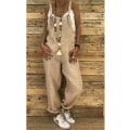 Miniatyrbild 1 av 2: Dam Hängselbyxor Playsuits Lösbyxor Toppar Jumpsuit khaki XL