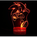Miniatyrbilde 1 av 4: 3D LED Nattbordslampe med Berøring for Soverom Sonic the Hedgehog Nattlys C