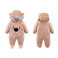 Miniatyrbild 2 av 5: Bodysuit för pojkar och flickor Nyfödd Hooded Jumpsuit Julklapp coffee 9M