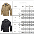 Miniatyrbillede 2 af 2: Herre Mountaineering Hættejakke, Vindtæt Casual Jakke, Udendørs Plus Size Jakke Khaki M