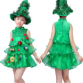Miniatyrbild 1 av 7: Julgran Cosplay Kostym Barn Flickor Jul Prinsessklänning 100CM