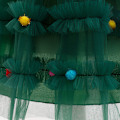 Miniatyrbild 6 av 7: Flickor Julgran Klänning Rosett Mesh Tulle Tutu Klänning Jul Semester Fest Prinsessa Klänningar 100cm