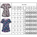 Miniatyrbild 3 av 3: Kvinnors tecknade printed medicinska uniformer omvårdnad Scrub T-shirts Toppar Blus Tee #1 S