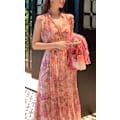 Miniatyrbillede 3 af 5: MATCHMAKER FLUTTER MIDI KJOLE Pink XL