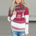 Miniatyrbild 1 av 4: Jul-pullover hoodie sport fritid vinter semesterkläder red