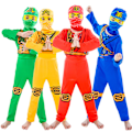 Miniatyrbild 1 av 3: Anime-dräkt för barn Jumpsuit Performance Maskeradkläder Red 140cm