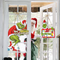 Miniatyrbild 5 av 5: Julgrinch Hängande Skylt Dörrskylt Semesterdekoration God Jul B