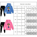 Miniatyrbild 3 av 3: Pojkar Flickor Super Mario Hoodies Träningsdräkter Toppar+Joggingbyxor Set red 140cm
