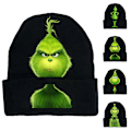 Miniatyrbild 2 av 2: Julhatt Cartoon Stickad Hatt Semesterhatt Vinterhuvudbonad C