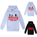 Miniatyrbillede 2 af 5: Kid Stranger Things Langærmet Sweatshirt Hættetrøje Løs Pasform Grey 140cm