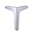 Miniatyrbillede 2 af 5: 10/15/17cm Metal Møbel Sofaben Moderne Krom Trekanter Møbelfødder 4-pak Black 15cm