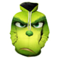 Miniatyrbild 3 av 4: Grinchen 3D Tecknad Jul Tröjor Hoodie Jacka Gåva Män Kvinnor A L