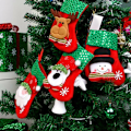 Miniatyrbillede 4 af 5: Julesokker Dekoreret Søde Tegneseriesokker Gaveposer Vedhæng Santa Claus