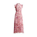Miniatyrbillede 1 af 5: MATCHMAKER FLUTTER MIDI KJOLE Pink XL