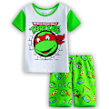 Pikkukuva 1 / 3: Ninja Turtle -pyjama pojille, lapsille, tytöille, 2-osainen asusetti, lyhythihainen painettu toppi + painetut shortsit, pyjamat ja arkivaatteet, lasten lahja #4 130cm