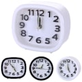 Miniatyrbild 2 av 5: Batteridrivna väckarklockor utan tickande, snooze-funktion, tyst klocka för skrivbord och hem Round white