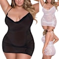 Miniatyrbillede 3 af 5: Plus Size Dameundertøj Natkjole Hvid White 4XL
