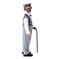 Miniatyrbild 4 av 6: Barn Pojkar Cosplay Morfar Old Man Skolkostym Performance Kläder Outfits grey L