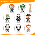 Miniatyrbilde 3 av 5: 8 stk. Halloween-anheng i tre, tredekorasjoner 8PCS
